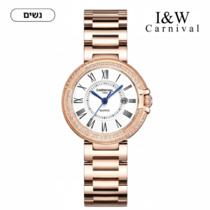 שעון יד יוקרתי לנשים CARNIVAL – אלגנטיות קלאסית עם נגיעת יוקרה