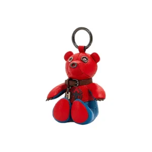 COACH  בניגוד לתיק יד דוב עור חלק צ'ארם