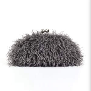 FEIN&CICI תיק קלאץ' פרווה דמויית פרווה לנשים